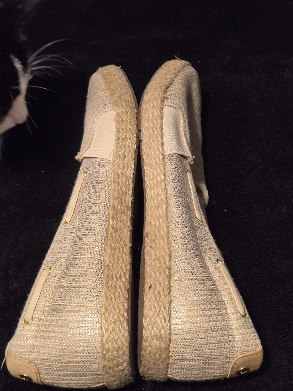 Grasshoppers Women's Golden Metallic Threaded Espadrille Loafers Size 9.5M